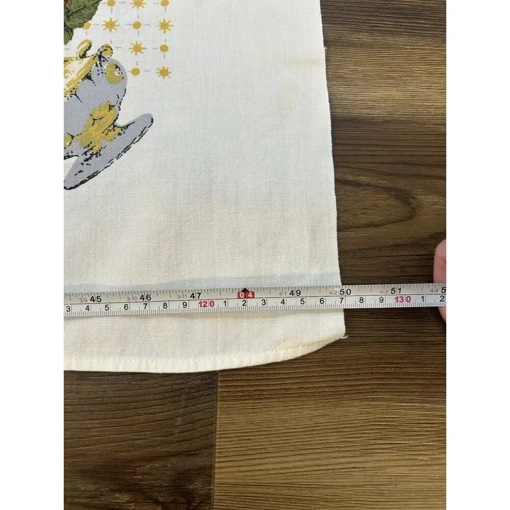 VTG MCM Post War 40s/50s Primitive‎ Linen Tablecloth 47